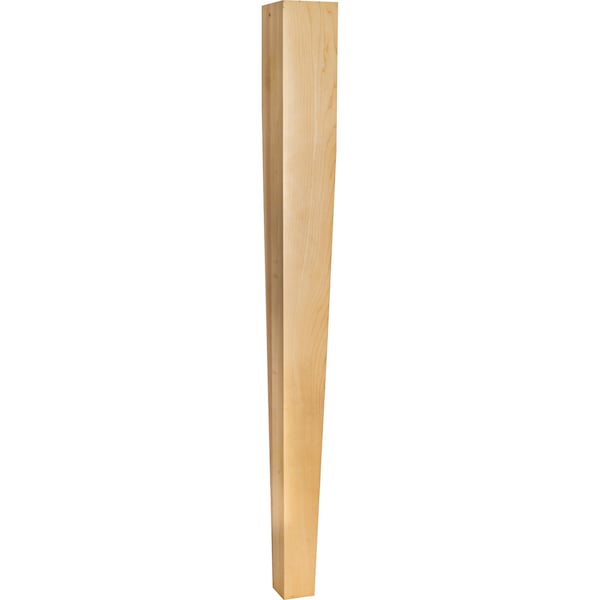 Hardware Resources 3-1/2" Wx3-1/2"Dx35-1/2"H Rubberwood Two Side Tapered Post P31RW - main